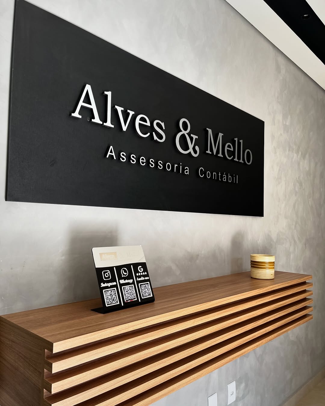 Recepção da Alves & Mello — escritório de contabilidade em Sorocaba